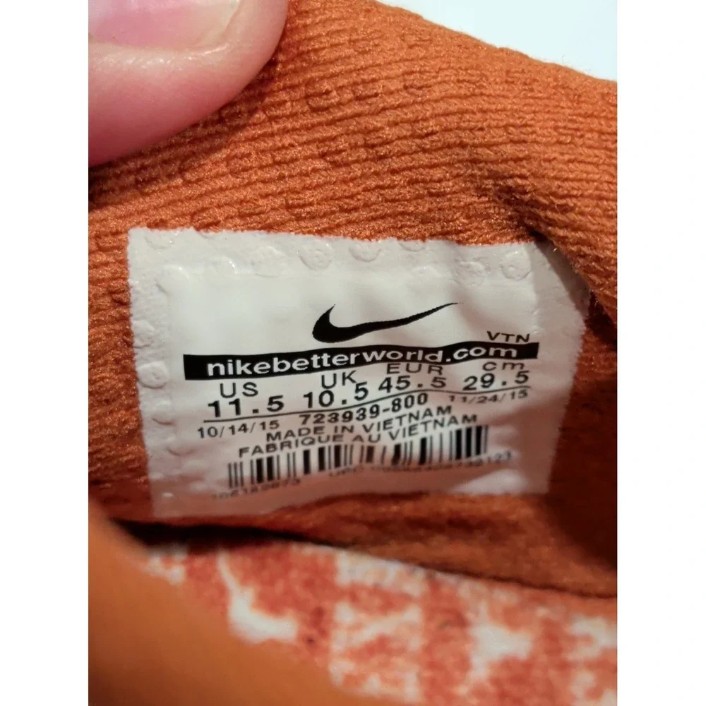 Nike Free Trainer 5.0 V6 Texas Longhorns' Orange men  Sz 11.5